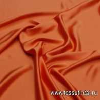 Шелк атлас (о) оранжевый - итальянские ткани Тессутидея арт. 10-3351
