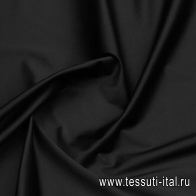 Хлопок стрейч (о) черный - итальянские ткани Тессутидея арт. 01-7488