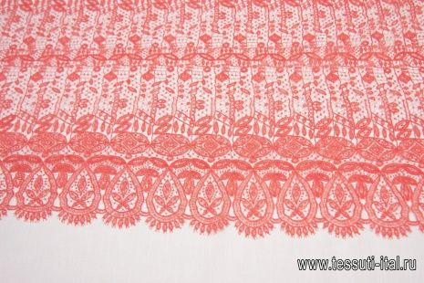 Кружевное полотно (о) красное в стиле Scervino - итальянские ткани Тессутидея арт. 03-6702