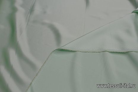 Шелк атлас (о) мятный - итальянские ткани Тессутидея арт. 10-3177