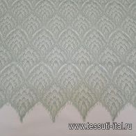 Кружевное полотно (н) бело-зеленое ш-90см Jean Bracq - итальянские ткани Тессутидея арт. 03-5350