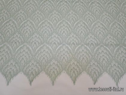 Кружевное полотно (н) бело-зеленое ш-90см Jean Bracq - итальянские ткани Тессутидея арт. 03-5350
