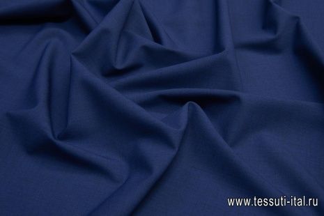 Плательная стрейч (о) синяя меланж - итальянские ткани Тессутидея арт. 17-0946