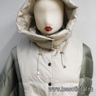 Деталь для верхней одежды капюшон светло-бежевый - итальянские ткани Тессутидея арт. F-6447