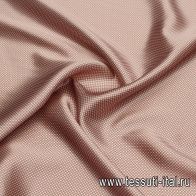 Шелк атлас (н) мелкая серо-розовая клетка - итальянские ткани Тессутидея арт. 10-3580