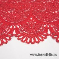 Кружево макраме (о) красное в стиле Scervino - итальянские ткани Тессутидея арт. 01-6450