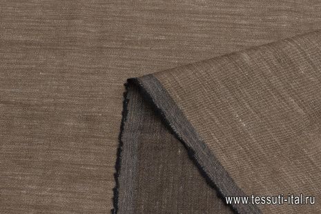 Костюмная стрейч под джинсу (о) бежево-черная - итальянские ткани Тессутидея арт. 05-4409
