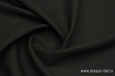 Шелк кади дабл (о) темно-зеленый/черный - итальянские ткани Тессутидея арт. 10-3559