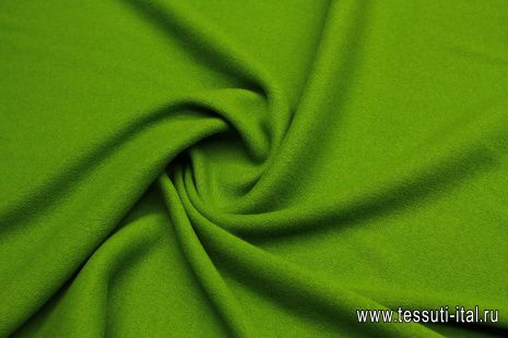 Трикотаж шерсть (о) зеленый - итальянские ткани Тессутидея арт. 15-1107