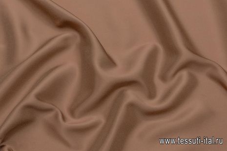 Подкладочная стрейч (о) коричневая - итальянские ткани Тессутидея арт. 07-1403