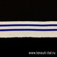 Подвяз бело-голубой  5*-120см - итальянские ткани Тессутидея арт. F-3409