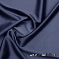 Шелк атлас стрейч (о) темно-синий 16 мом - итальянские ткани Тессутидея арт. 10-3765