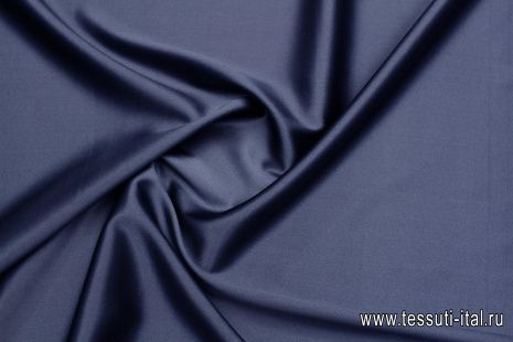 Шелк атлас стрейч (о) темно-синий 16 мом - итальянские ткани Тессутидея арт. 10-3765