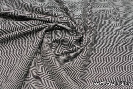 Костюмная (н) черно-белая елочка - итальянские ткани Тессутидея арт. 05-4496
