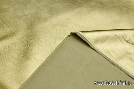 Искусственная кожа на хлопковой основе (о) золотая - итальянские ткани Тессутидея арт. 03-7026