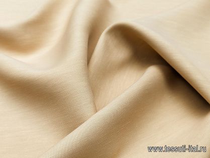 Лен стрейч (о) песочный - итальянские ткани Тессутидея арт. 16-0842