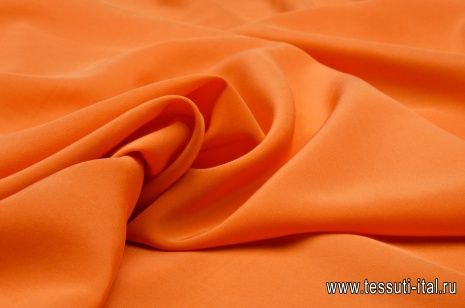 Крепдешин (о) оранжевый - итальянские ткани Тессутидея арт. 02-8059