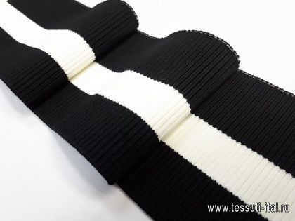 Подвяз черно-белый  8-10*48см - итальянские ткани Тессутидея арт. F-4368