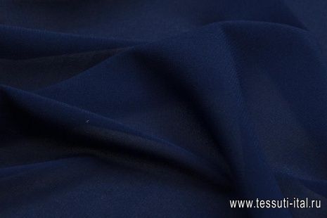 Шифон стрейч (о) темно-синий - итальянские ткани Тессутидея арт. 02-7604