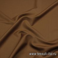 Костюмная стрейч дабл фэйс (о) коричневая - итальянские ткани Тессутидея арт. 05-4453