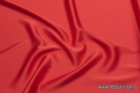 Плательная дабл (300 г/м) (о) красная - итальянские ткани Тессутидея арт. 03-6798