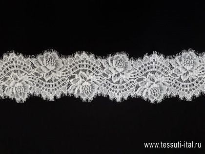 Кружево плиссе (о) белое ш-9,5см Solstiss - итальянские ткани Тессутидея арт. 03-5217