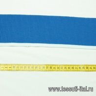 Подвяз бело-голубая полоска ш-9см - итальянские ткани Тессутидея арт. F-2871