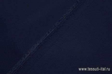 Плательная дабл стрейч (о) темно-синяя - итальянские ткани Тессутидея арт. 03-5082