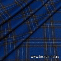 Костюмная клетка (н) сине-серо-коричневая Kiton - итальянские ткани Тессутидея арт. 05-3170
