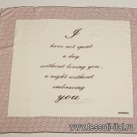 Шелк купон-платок 90*90см розово-молочный - итальянские ткани Тессутидея арт. F-6234