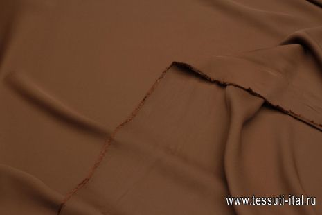 Плательная кади вискоза 148 г/м (о) коричневая - итальянские ткани Тессутидея арт. 04-1589