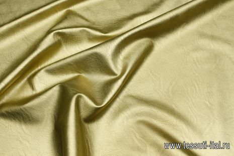 Искусственная кожа на хлопковой основе (о) золотая - итальянские ткани Тессутидея арт. 03-7026