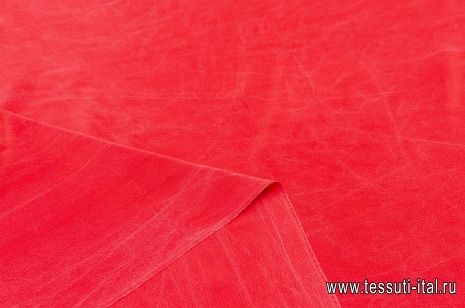 Шелк вареный (о) темно-красный - итальянские ткани Тессутидея арт. 02-8647
