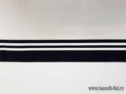 Подвяз черно-белый  4,5*107см - итальянские ткани Тессутидея арт. F-4370