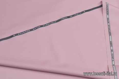 Костюмная стрейч дабл фейс (о) розовая - итальянские ткани Тессутидея арт. 05-4372