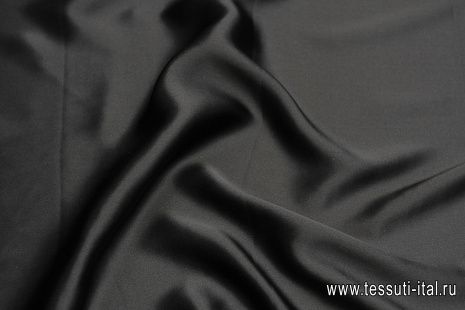 Шелк атлас (о) черный - итальянские ткани Тессутидея арт. 10-3179