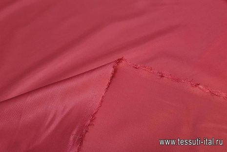 Шелк твил (о) красно-малиновый - итальянские ткани Тессутидея арт. 02-8735