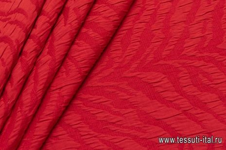 Жаккард матлассе (о) красный - итальянские ткани Тессутидея арт. 03-6016