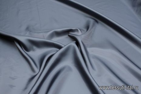 Подкладочная вискоза диагональ (о) серо-голубая - итальянские ткани Тессутидея арт. 08-1422