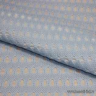 Трикотаж проклеенный (н) бело-голубой ш-130см - итальянские ткани Тессутидея арт. 13-1058