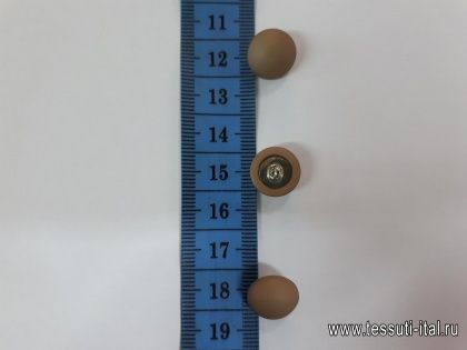 Пуговица пластик на ножке d-12мм бежевая полусфера - итальянские ткани Тессутидея арт. F-4366
