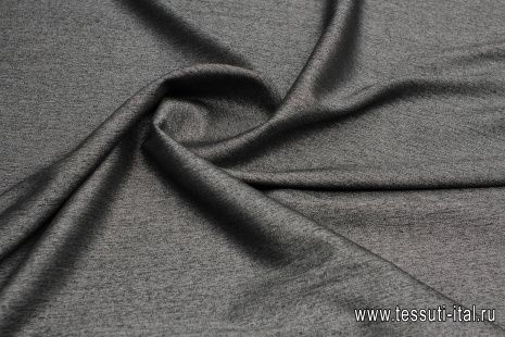 Костюмная стрейч (о) черно-серая меланж - итальянские ткани Тессутидея арт. 05-4481