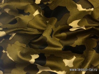 Бархат (н) орнамент милитари - итальянские ткани Тессутидея арт. 01-4640
