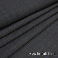 Костюмная (н) серо-черно-голубая стилизованная клетка - итальянские ткани Тессутидея арт. 05-3725