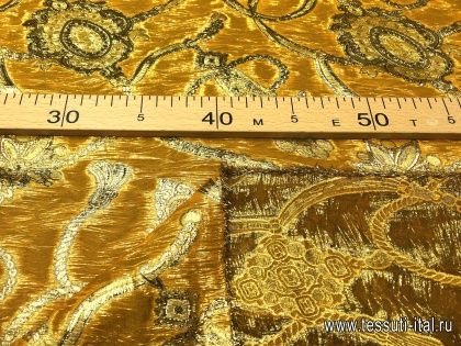 Плательная деворе с люрексом (н) желто-золотая - итальянские ткани Тессутидея арт. 03-5174