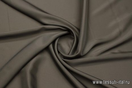 Подкладочная стрейч (о) темно-серо-коричневая - итальянские ткани Тессутидея арт. 07-1490