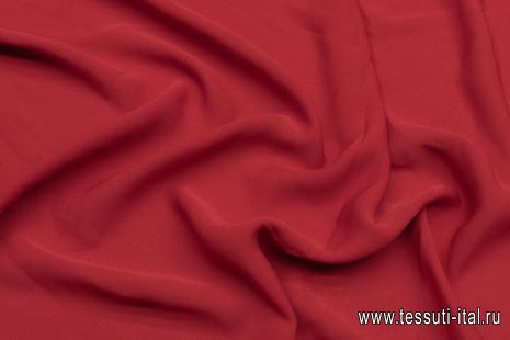 Крепдешин (о) темно-красный - итальянские ткани Тессутидея арт. 10-2885
