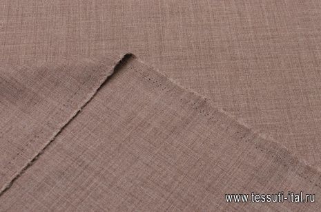 Костюмная стрейч (о) светло-коричневая меланж - итальянские ткани Тессутидея арт. 05-2893