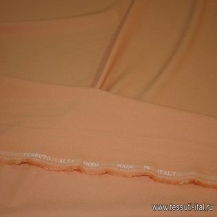 Плательная вискоза креп (о)  Leitmotiv светло-оранжевая - итальянские ткани Тессутидея арт. 04-0675