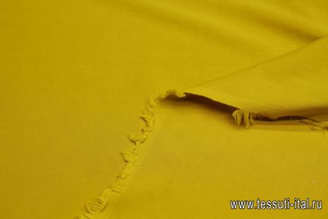 Лен стрейч (о) охра - итальянские ткани Тессутидея арт. 16-0910